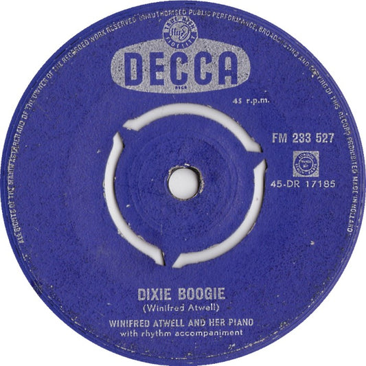 Winifred Atwell - Britannia Rag Vinyl Singles Vinyl Zeer Goed / Hoesje Generic "VINYLSINGLES.NL"