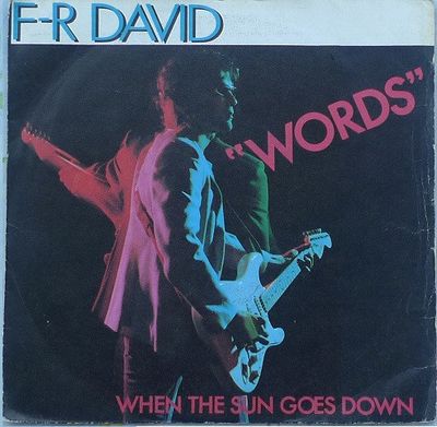 F.R. David - Words Vinyl Singles Vinyl Zeer Goed / Hoesje Goed "VINYLSINGLES.NL"