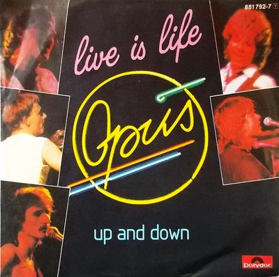 Opus - Live Is Life Vinyl Singles Media VG+ / Sleeve G+