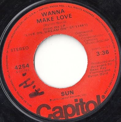 Sun - Wanna Make Love Vinyl Singles Vinyl (VG) <br> Hoes Generic