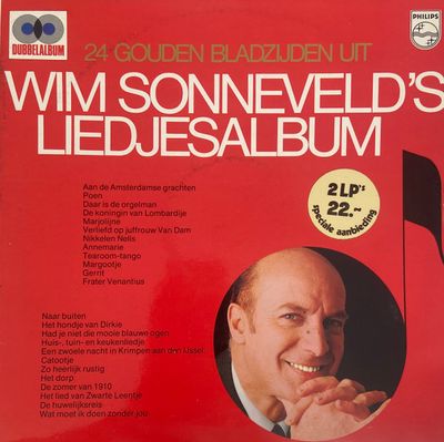 Wim Sonneveld - 24 Gouden Bladzijden Uit Wim Sonneveld's Liedjesalbum (LP) Vinyl LP Vinyl Zeer Goed / Hoesje Goed "VINYLSINGLES.NL"