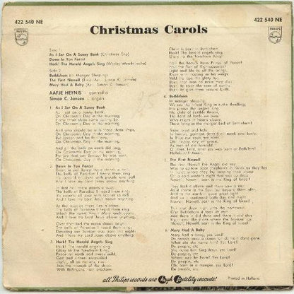 Aafje Heynis - Christmas Carols 21999 Vinyl Singles VINYLSINGLES.NL