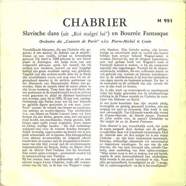 Chabrier - Slavische Dans 6307 Vinyl Singles Goede Staat