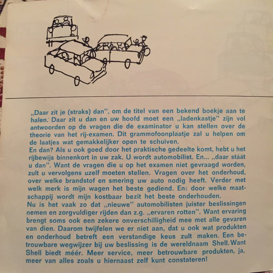 Kitty Jansen - Shell Biedt Meer! (Flexi-disc) Flexi-disk Vinyl Zeer Goed / Hoesje Goed "VINYLSINGLES.NL"