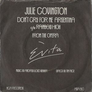 Julie Covington - Don't Cry For Me Argentina 30314 28891 27074 08309 09670 18348 23519 25394 10868 Vinyl Singles VINYLSINGLES.NL