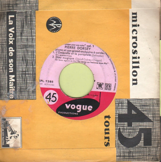 Pierre Dorsey Son Piano Et Son Orchestre A Corde - Musique Pour Une Autre...Vol * Vinyl Singles EP Vinyl Zeer Goed / Hoesje Generic "VINYLSINGLES.NL"
