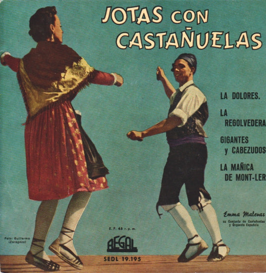 Emma Maleras Su Conjunto De Castañuelas Y Orquesta Española – Jotas Con Castañuelas (EP) 10739 Vinyl Singles EP Goede Staat