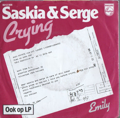 Saskia & Serge - Crying 28452 Vinyl Singles Goede Staat