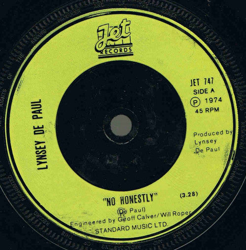 Lynsey De Paul - No Honestly 22749 Vinyl Singles VINYLSINGLES.NL
