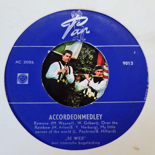 Accordeon Duo De Wico's - Medley Nr. 1 Vinyl Singles Vinyl Zeer Goed / Hoesje Generic "VINYLSINGLES.NL"