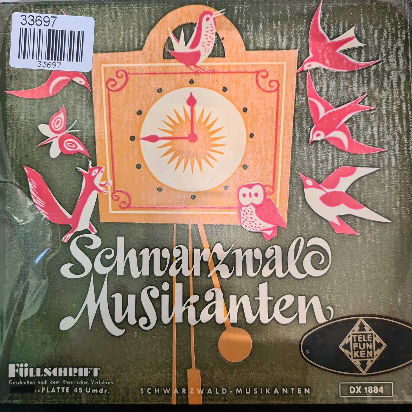 Schwarzwald Musikanten - Schwarzwalder Kirsch Polka (EP) 33697 Vinyl Singles EP VINYLSINGLES.NL