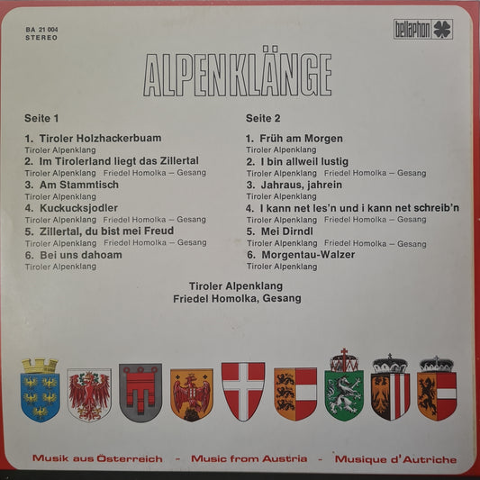 Friedel Homolka, Gesang Alpenklänge (LP)