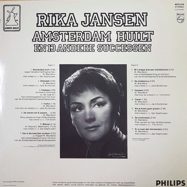 Rika Jansen - Amsterdam Huilt En 13 Andere Successen (LP) 42757 Vinyl LP VINYLSINGLES.NL