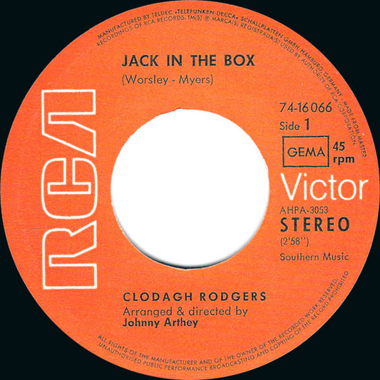 Clodagh Rodgers - Jack In The Box 12019 12021 Vinyl Singles VINYLSINGLES.NL