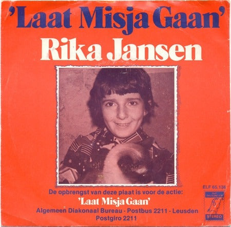 Rika Jansen - Laat Misja Gaan 26566 Vinyl Singles Vinyl Very Good (VG) <br> Hoes Good Plus (G+)