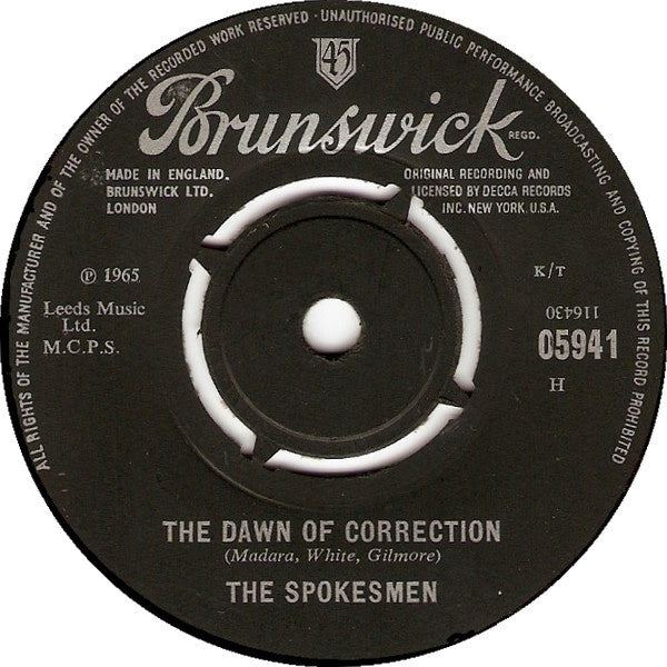 Spokesmen - The Dawn Of Correction 13648 Vinyl Singles Goede Staat