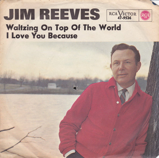 Jim Reeves - Love You Because Vinyl Singles Vinyl Very Good (VG) <br> Hoes Good Plus (G+)