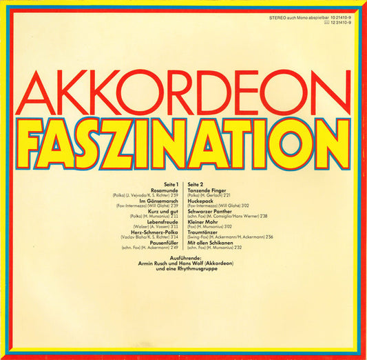 Armin Rusch und Hans Wolf - Akkordeon Faszination (LP)