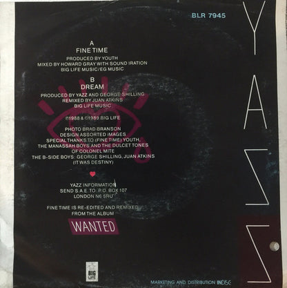 Yazz - Fine Time 22497 Vinyl Singles VINYLSINGLES.NL