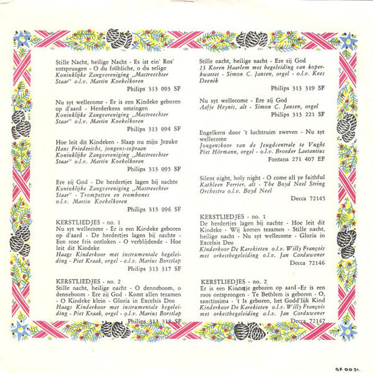 Wiener Sangerknaben - Stille Nacht Heilige Nacht Vinyl Singles Vinyl Zeer Goed / Hoesje Goed "VINYLSINGLES.NL"