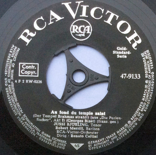 Jussi Björling, Robert Merrill - In Un Coupé? Vinyl Singles Vinyl Very Good (VG) <br> Hoes Good Plus (G+)