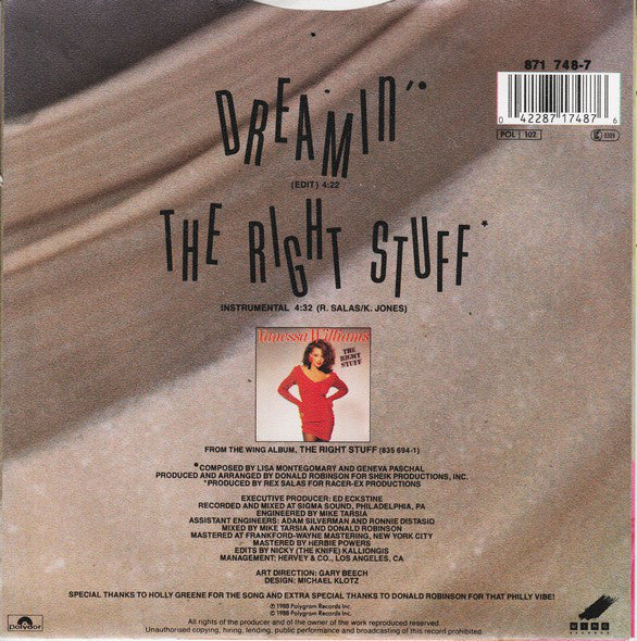 Vanessa Williams - Dreamin' Vinyl Singles VINYLSINGLES.NL