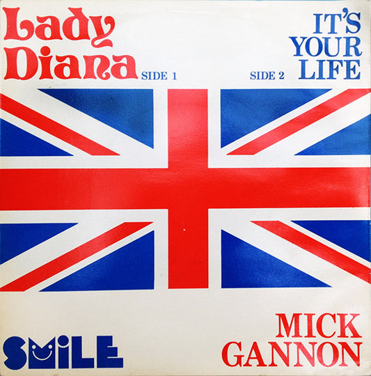Mick Gannon - Lady Diana Vinyl Singles Vinyl Very Good (VG) <br> Hoes Good Plus (G+)