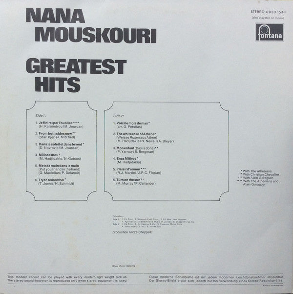 Nana Mouskouri - Greatest Hits (LP) Vinyl LP VINYLSINGLES.NL