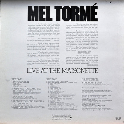 Mel Tormé Featuring Al Porcino And His Orchestra - Live At The Maisonette (LP) 40486 Vinyl LP VINYLSINGLES.NL
