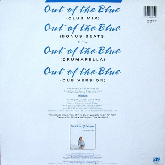 Debbie Gibson - Out Of The Blue (Maxi-Single) Maxi-Singles Vinyl Zeer Goed / Hoesje Goed "VINYLSINGLES.NL"