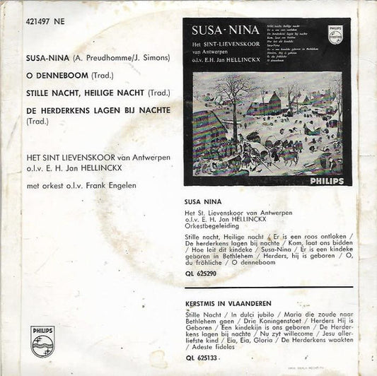 Sint-Lievenskoor Van Antwerpen - Susa-Nina Vinyl Singles EP Vinyl Zeer Goed / Hoesje Goed "VINYLSINGLES.NL"