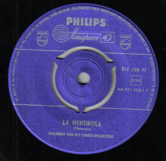 Malando And His Tango Orchestra - La Mentirosa 22704 Vinyl Singles VINYLSINGLES.NL