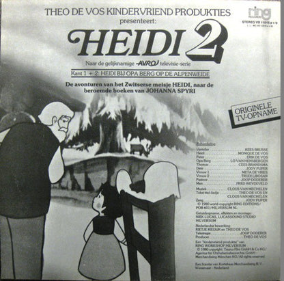 Heidi - Heidi 2, Heidi Bij Op Berg Op De Alpenweide (LP) 40419 Vinyl LP VINYLSINGLES.NL