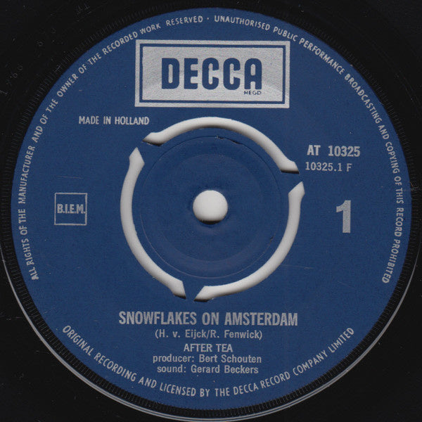 After Tea - Snowflakes On Amsterdam 22885 Vinyl Singles VINYLSINGLES.NL