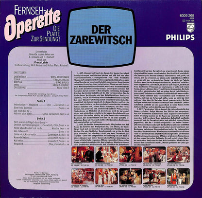 Franz Lehár - Der Zarewitsch (LP) Vinyl LP Vinyl Very Good (VG) <br> Hoes Good Plus (G+)