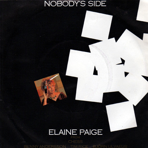 Elaine Paige - Nobody's Side Vinyl Singles Vinyl Very Good (VG) <br> Hoes Good Plus (G+)