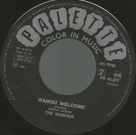 Waikiki's - Hawaii Tattoo 47166 Vinyl Singles Vinyl Goed / Hoesje Redelijk "VINYLSINGLES.NL"