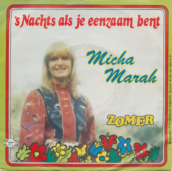 Micha Marah - 's Nachts Als Je Eenzaam Bent 31040 Vinyl Singles VINYLSINGLES.NL