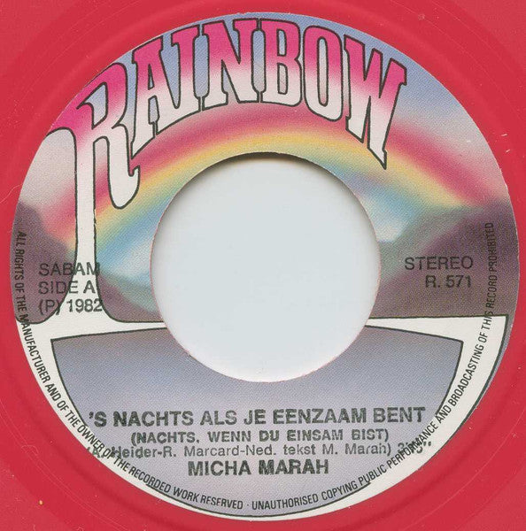 Micha Marah - 's Nachts Als Je Eenzaam Bent 31040 Vinyl Singles VINYLSINGLES.NL