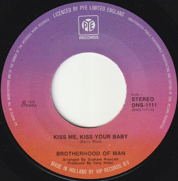 Brotherhood Of Man - Kiss Me Kiss Your Baby 13309 Vinyl Singles VINYLSINGLES.NL