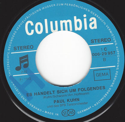 Paul Kuhn Und Das SFB Tanzorchester - Reich dem Glück den kleinen Finger 15314 Vinyl Singles Goede Staat