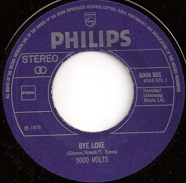 5000 Volts - Bye Love 16569 Vinyl Singles Goede Staat