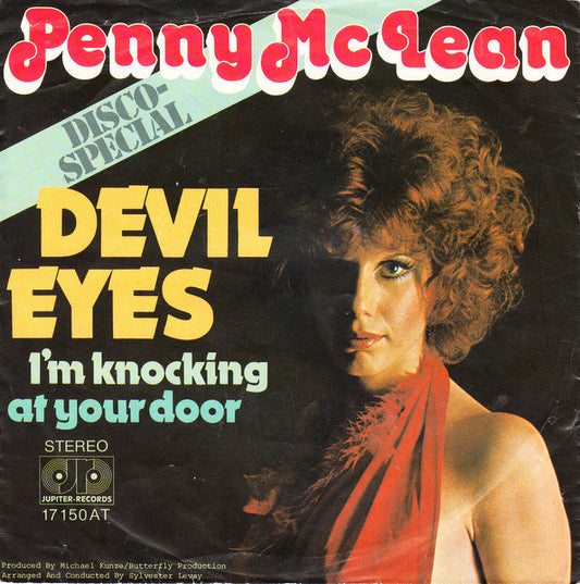 Penny McLean - Devil Eyes Vinyl Singles Vinyl Very Good (VG) <br> Hoes Good Plus (G+)
