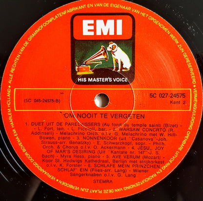 Various - Om Nooit Te Vergeten * (LP) Vinyl LP Vinyl Very Good (VG) <br> Hoes Good Plus (G+)