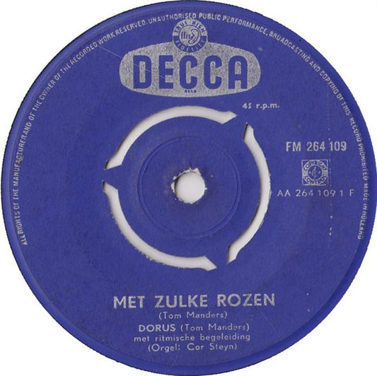 Dorus - Met Zulke Rozen 29712 Vinyl Singles Goede Staat