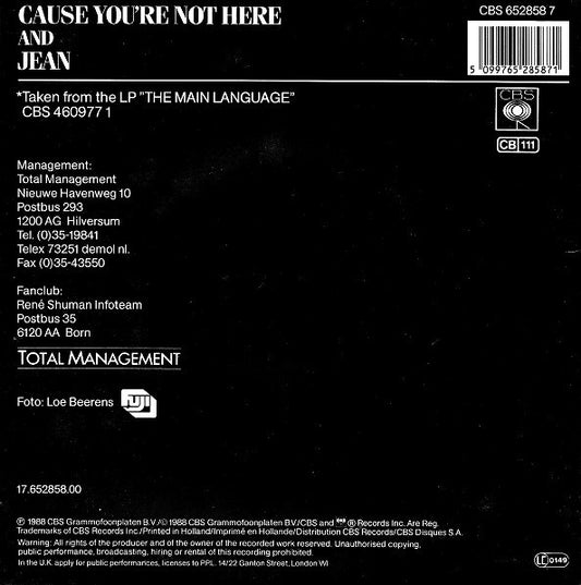 René Shuman - Cause You're Not Here