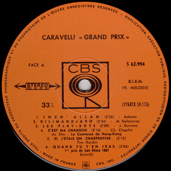 Caravelli - Grand Prix (LP) 46159 Vinyl LP Goede Staat