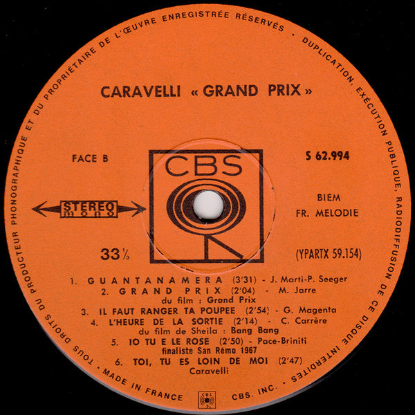 Caravelli - Grand Prix (LP) 46159 Vinyl LP Goede Staat