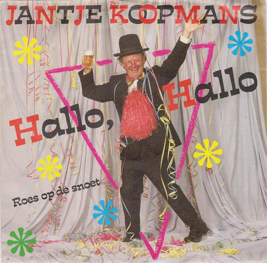 Jantje Koopmans - Hallo, Hallo Vinyl Singles Vinyl Very Good (VG) <br> Hoes Good Plus (G+)