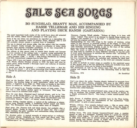 Bo Sundblad, Hasse Tellemar - Salt Sea Songs (Mini-Album)